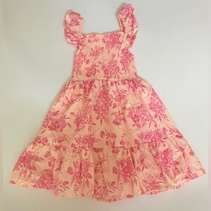 btween Pink Floral Kids Dress